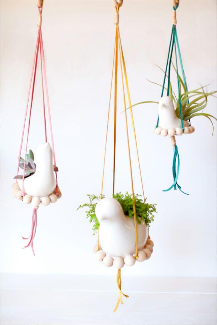 DIY Nesting Bird Hanging Planter