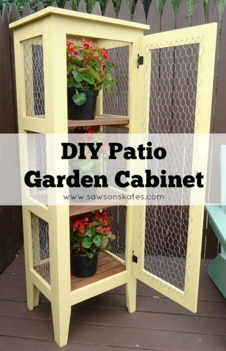 How To Build Calistoga Patio Garden Cabinet with Chicken Wire