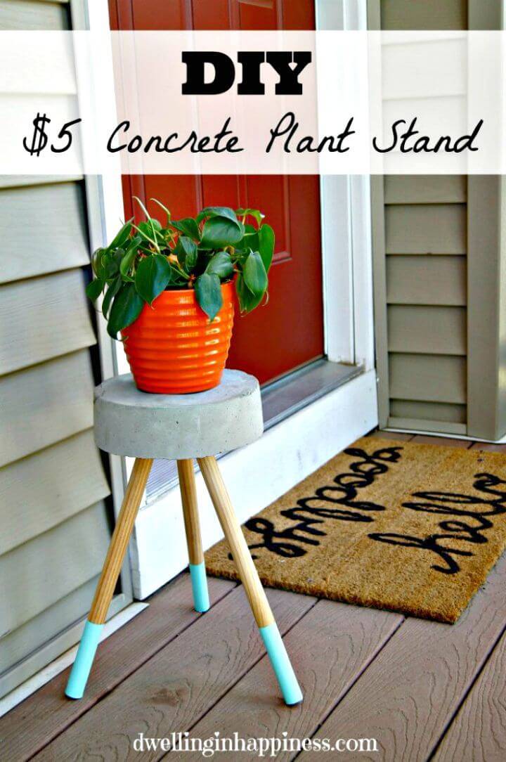 DIY Concrete Stool Or Plant Stand