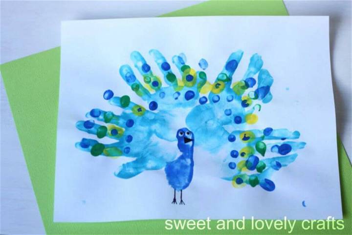 How to Make Handprint Peacocks
