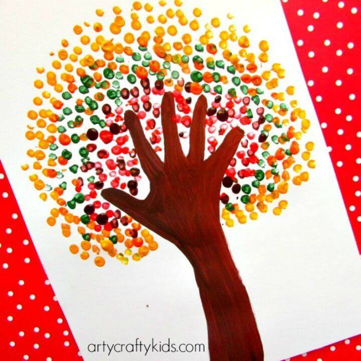 Create an Autumn Handprint Tree