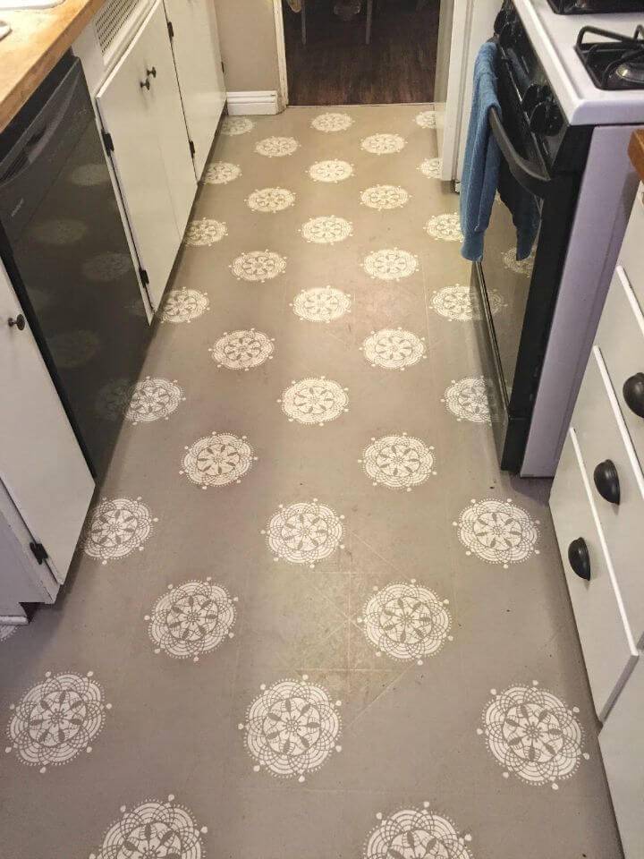 Awesome DIY Painted Kitchen Floors