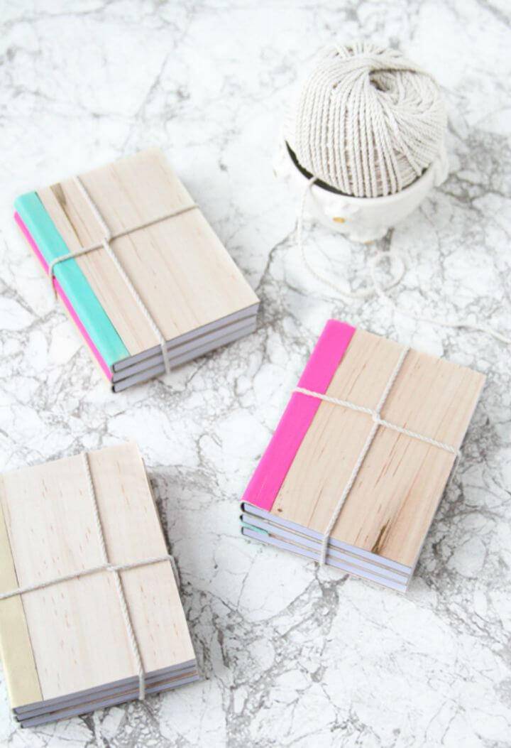 DIY Leather and Wood Covered Notebooks for Your Kids