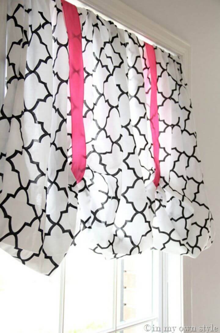 No Sew DIY Window Treatment Using a Fitted Sheet