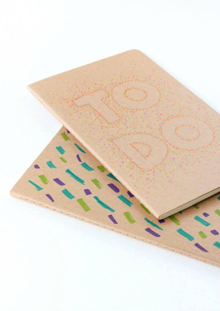 Make Pointillism Notebook with Sharpie - DIY 