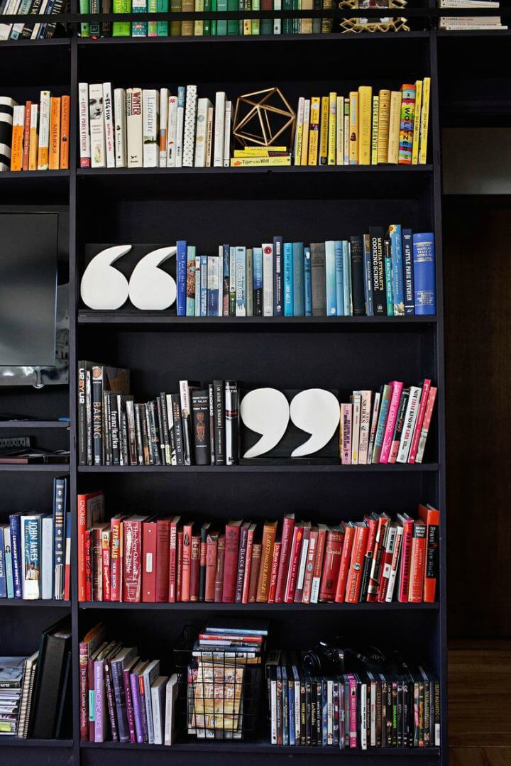 DIY Quotation Mark Bookend