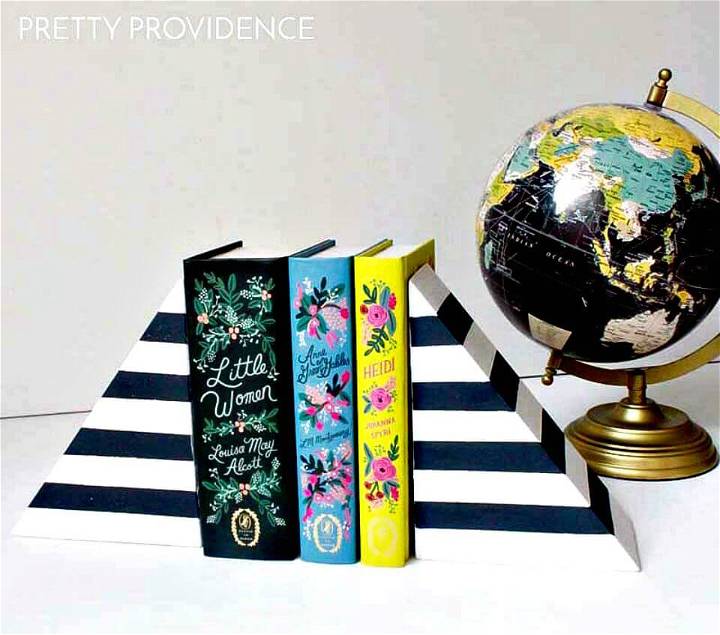 How to Make Striped Bookends