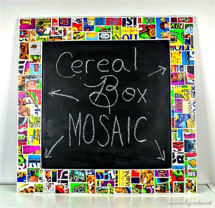 Make Your Own Cereal Box Mosaic Frame