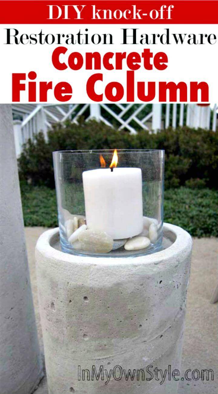 DIY Concrete Fire Column