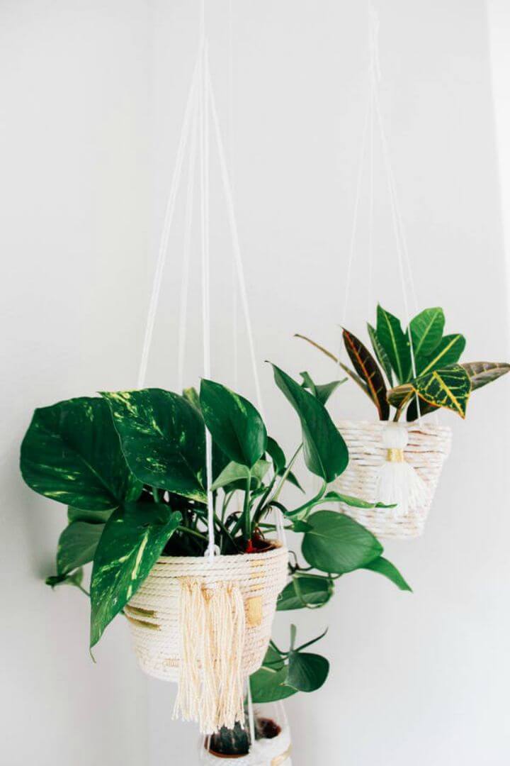 Make Your Own Hanging Rope Planters