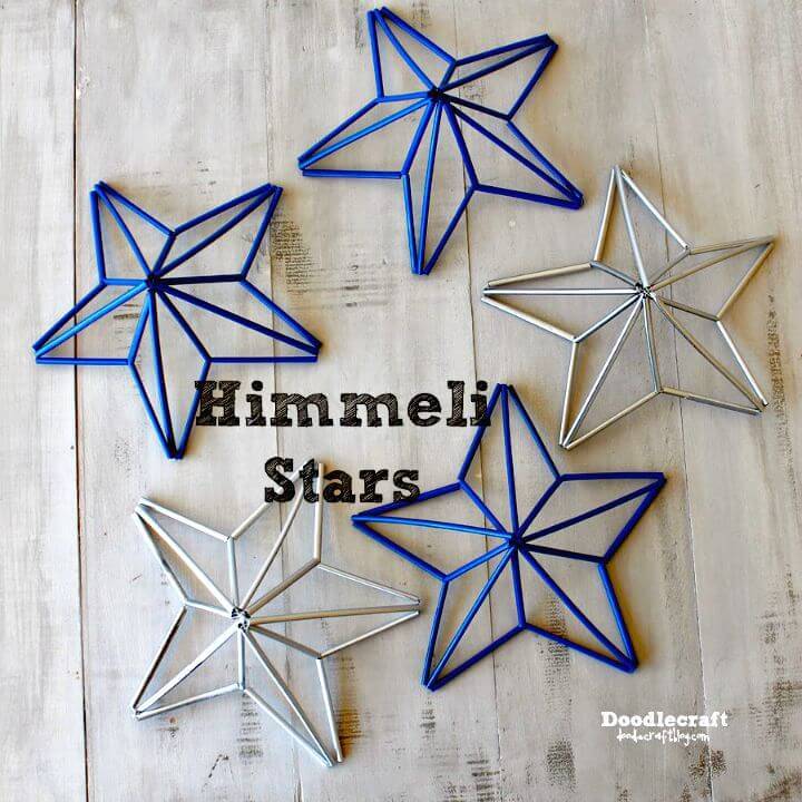 DIY Himmeli Patriotic Stars