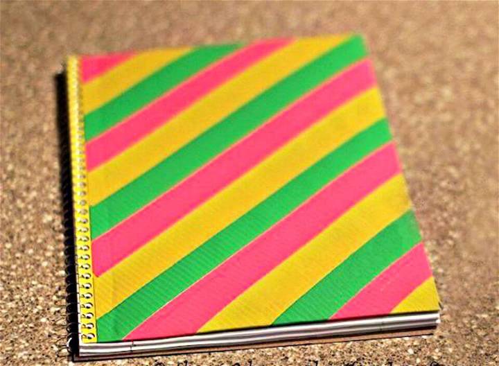 Pretty DIY Duct Tape Notebook Cover