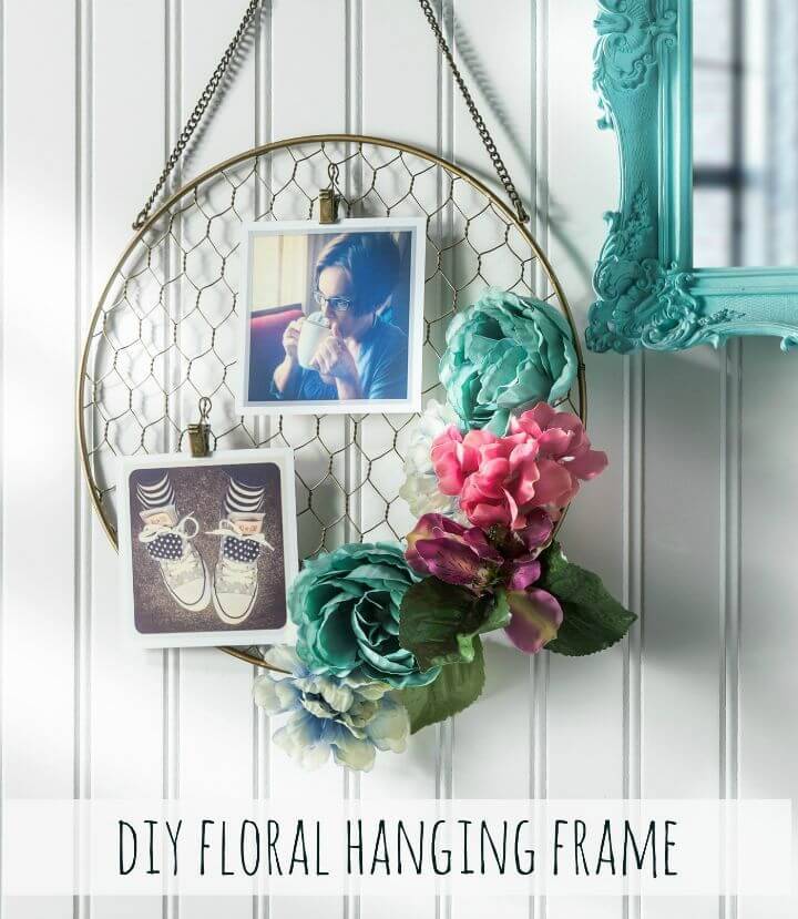 Quick DIY Floral Hanging Frame