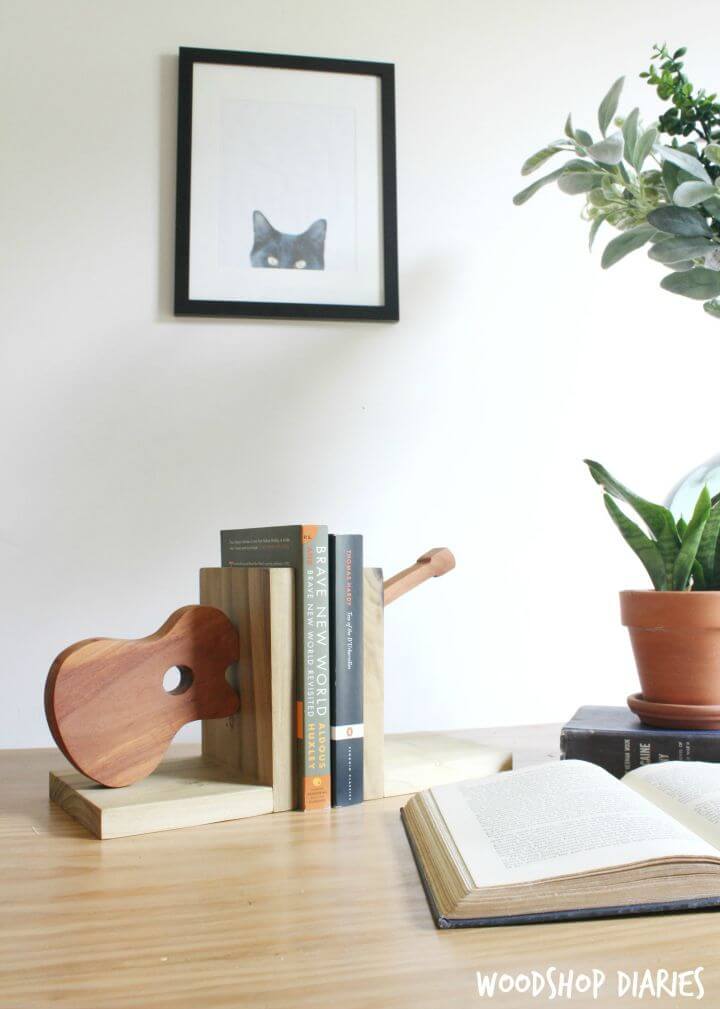 DIY Scrap Wood Guitar Bookends