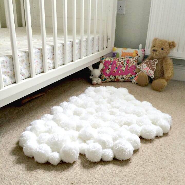 POM POM Cloud Rug for Child's Bedroom