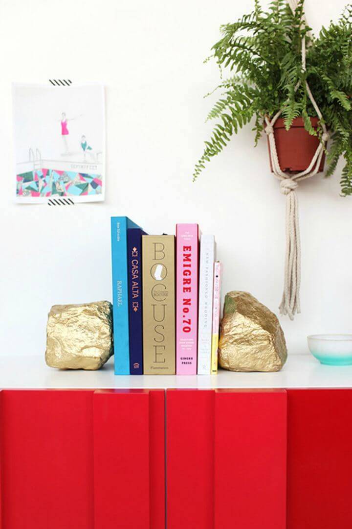 DIY Rock Solid and Glam Bookends