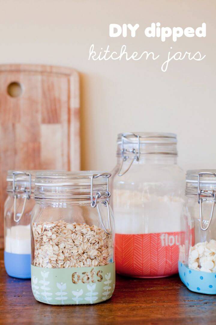 How to Make Dipped Kitchen Jars - DIY