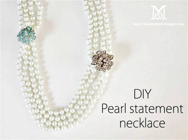 DIY Pearl Statement Necklace