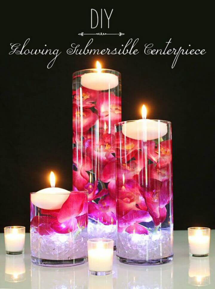 Beautiful DIY Glowing Submersible Centerpiece