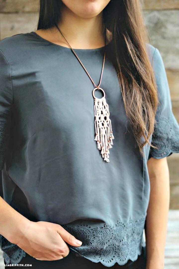 Make Your Own Macrame Necklace - Quick DIY Craft 
