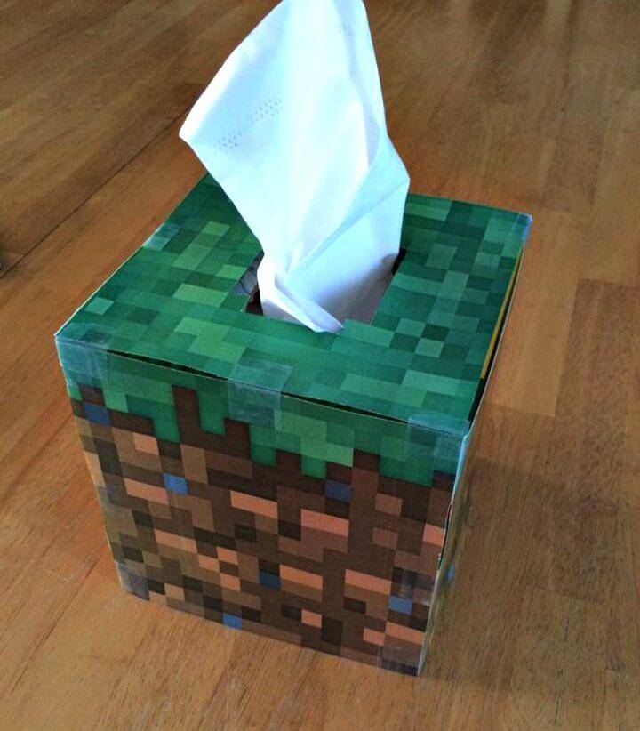 Cute DIY Minecraft Tissue Box Cover