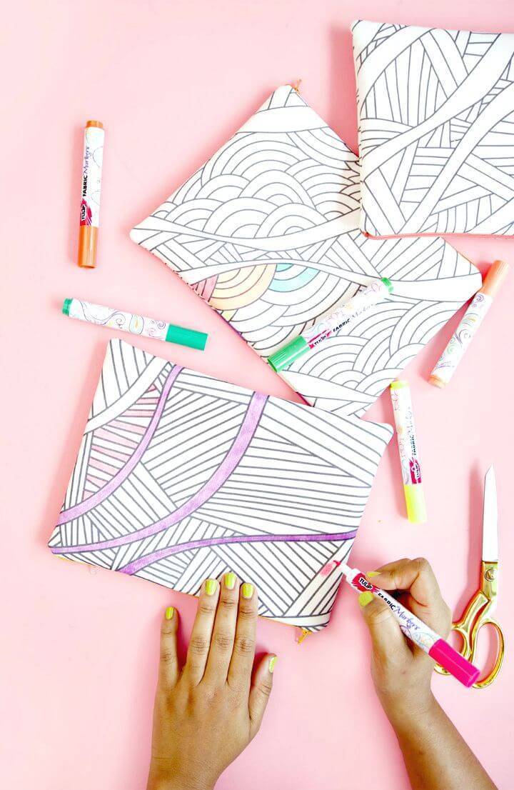 DIY Coloring Book Fabrics for Last Minute Gift