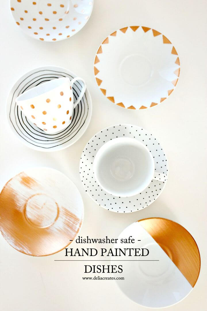 Easy DIY Dishwasher Safe Painted Dishes