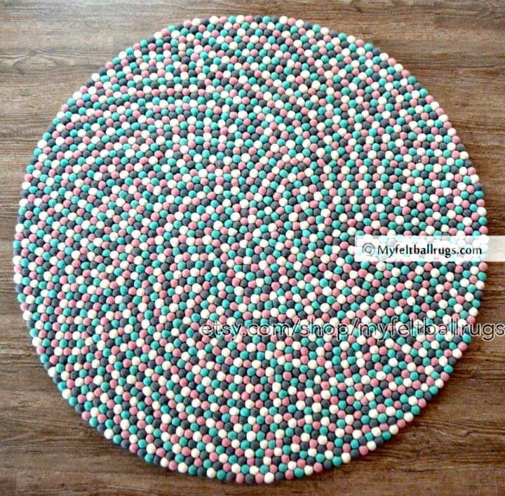 How to Make Felt Ball Rug - DIY