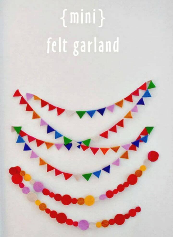 How to DIY Mini Felt Garland