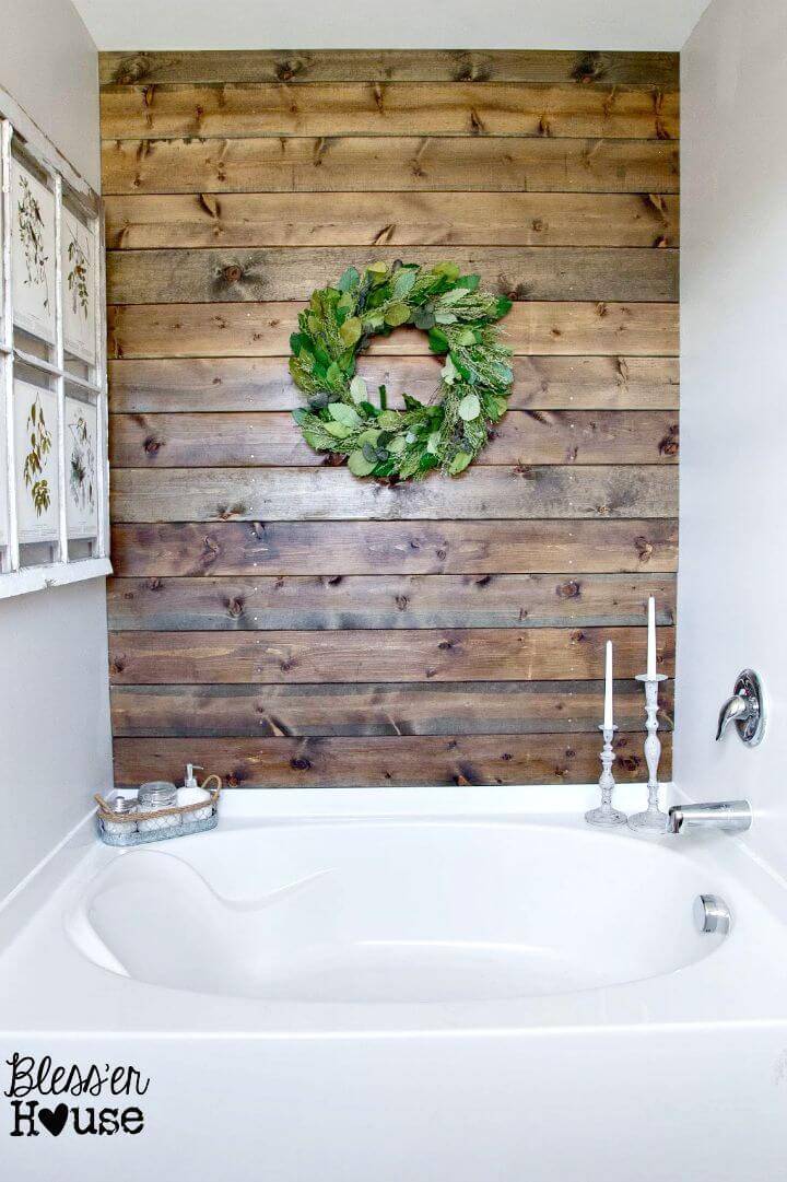Adorable DIY Pallet Wall Paneling for Your Bathroom 