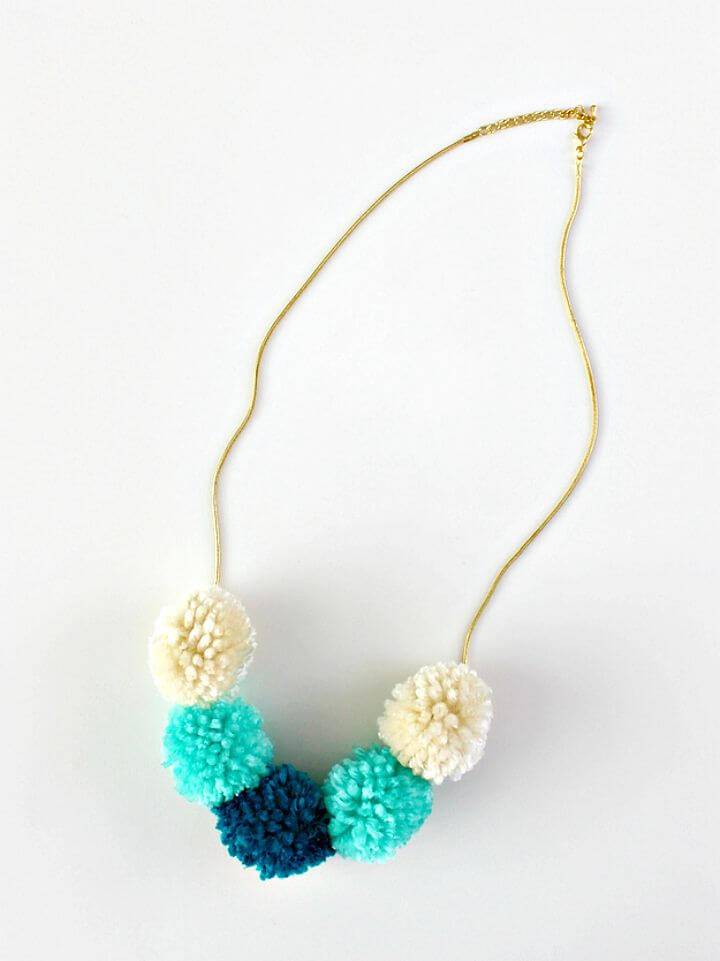 How to DIY Pom Pom Necklace