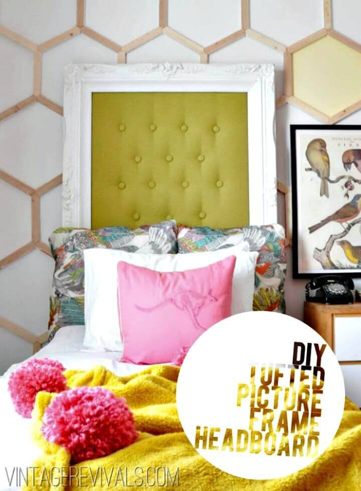 How to DIY Tufted Picture Frame Headboard
