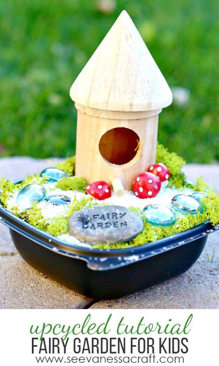 How to DIY Upcycled Fairy Garden for Kids