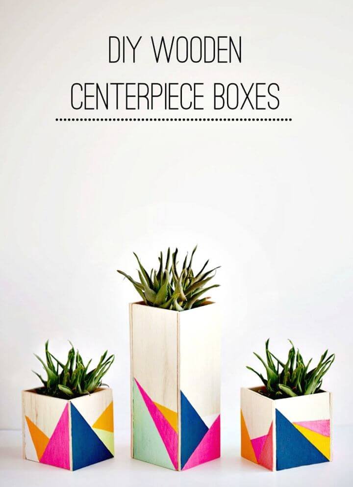 Gorgeous DIY Wooden Centerpiece Boxes