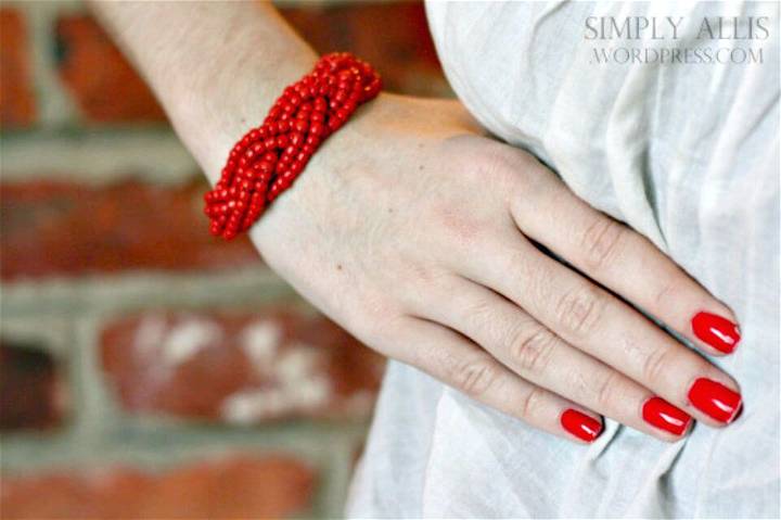 DIY Bracelet from Braided Beads