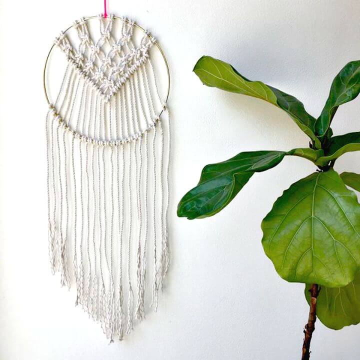 Easy to Make Brass Ring Macrame Dream Catcher - DIY