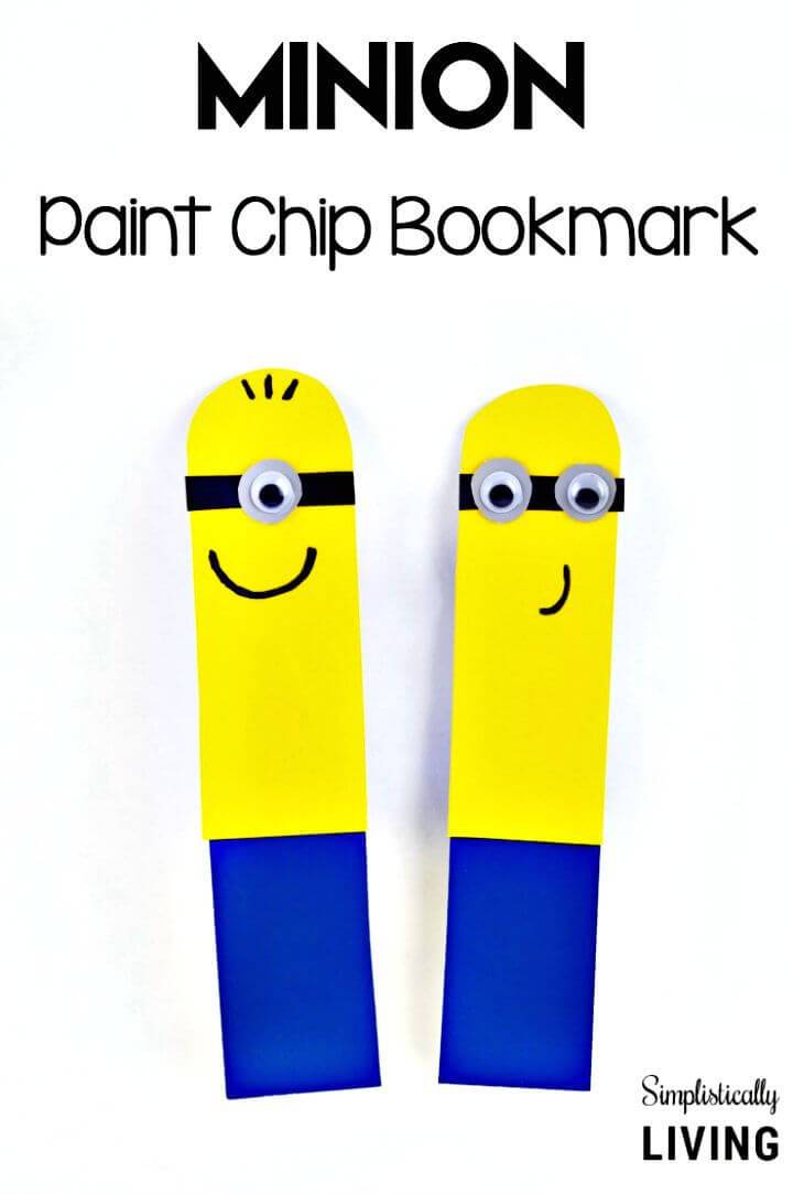 DIY Paint Chip Minion Bookmark