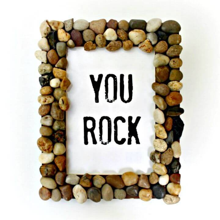 Easy to Make Rocky Picture Frame - Last Minute DIY Gift
