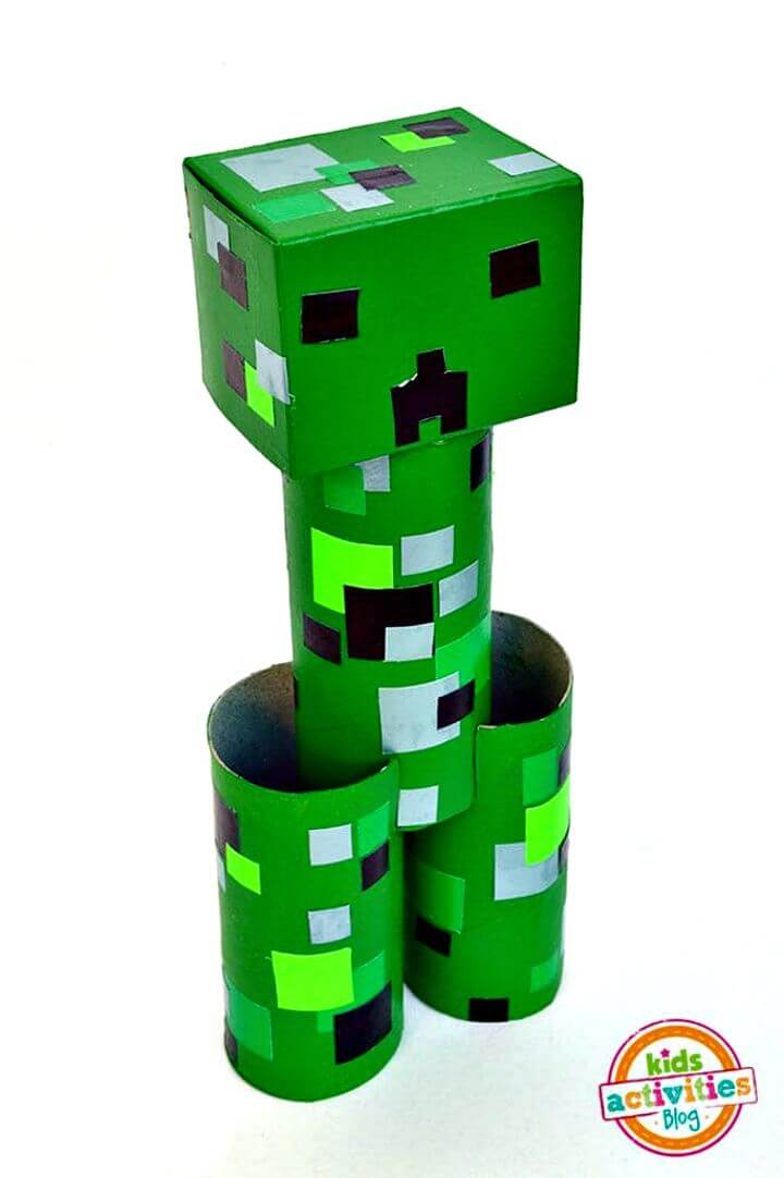 DIY Toilet Roll Minecraft Creeper