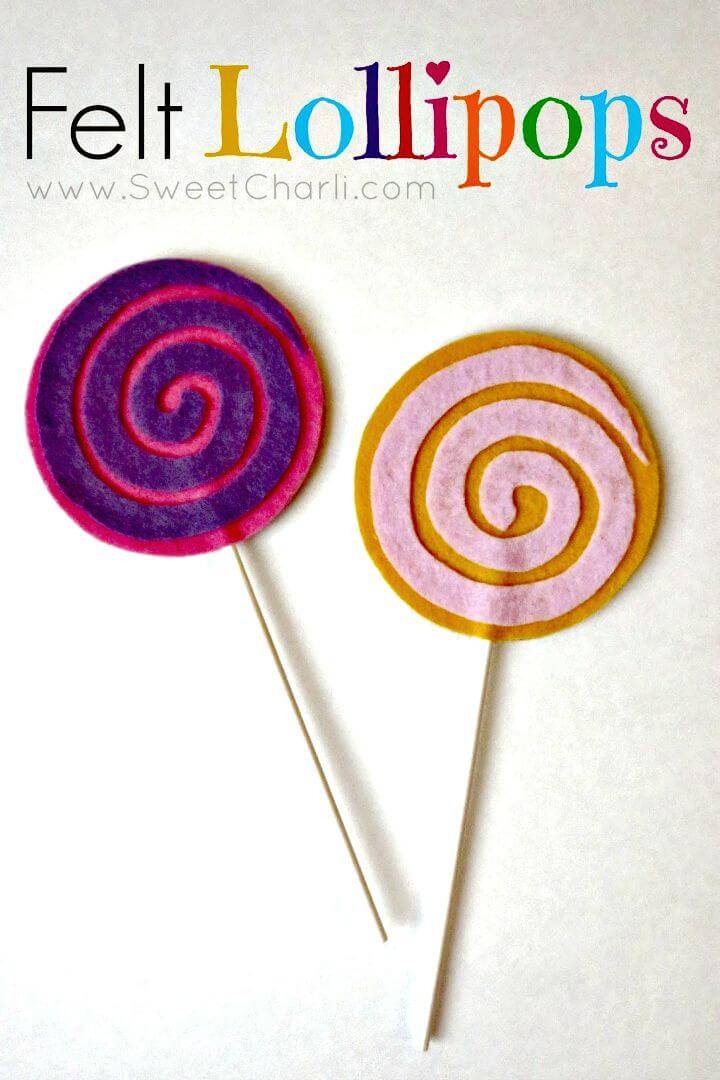 Cute DIY Felt Lollipops for Kids 