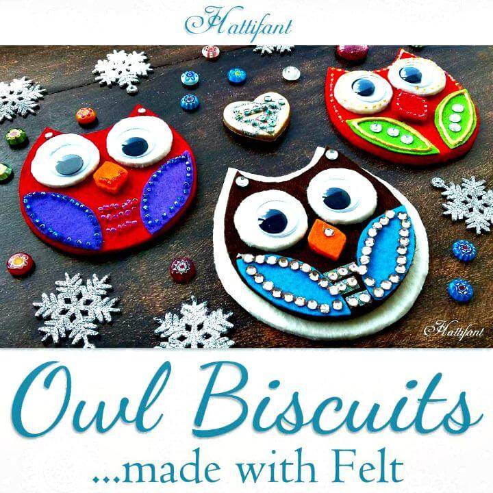 DIY Owl Biscuits Made with Felt