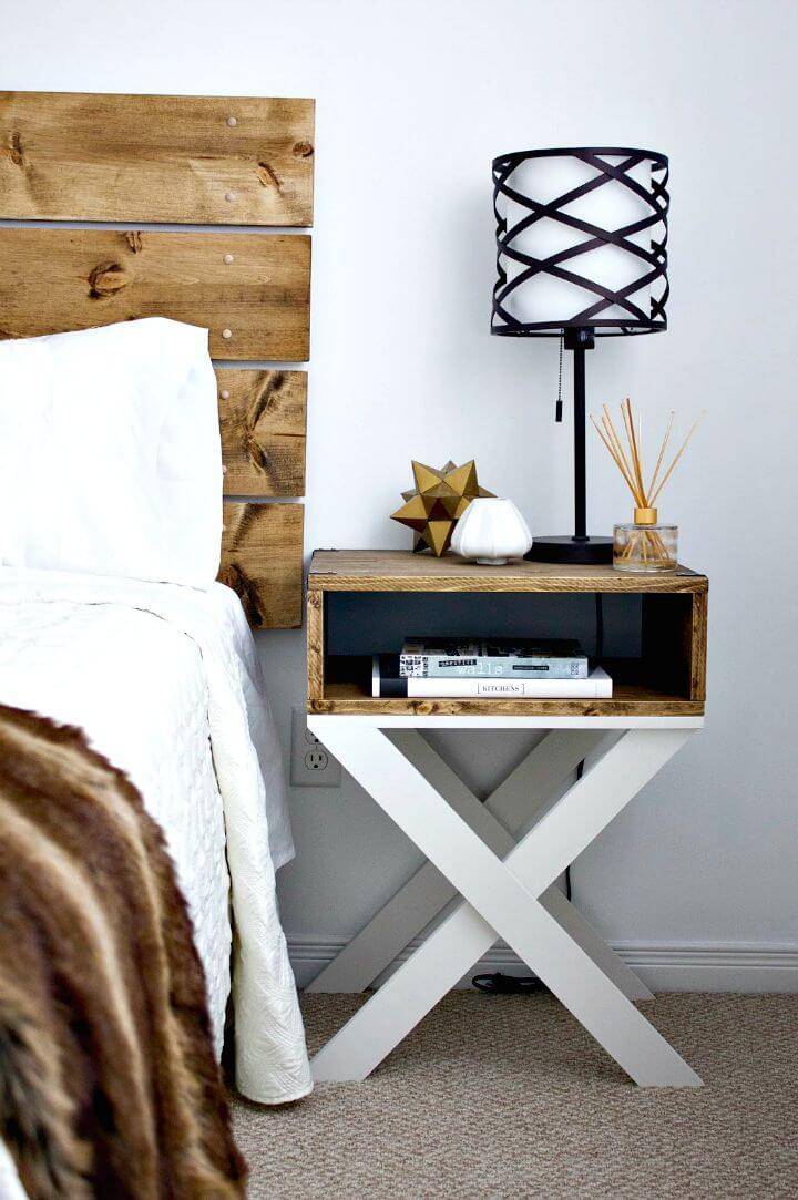 Make Your Own X Shape Nightstand