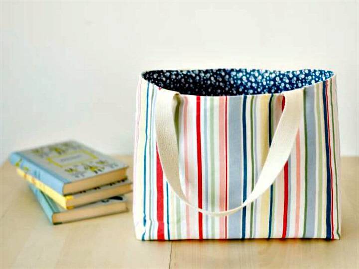 How To Sew Lined Tote Bag - DIY