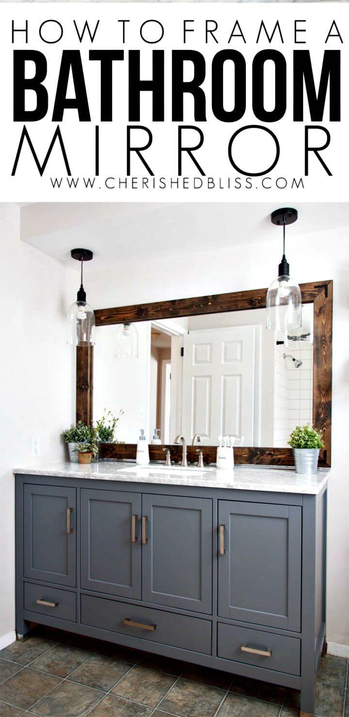 How to Make Frame  Bathroom Mirror - DIY Pallet Ideas 