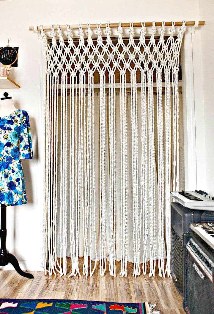 Budget-Friendly DIY Macrame Curtain