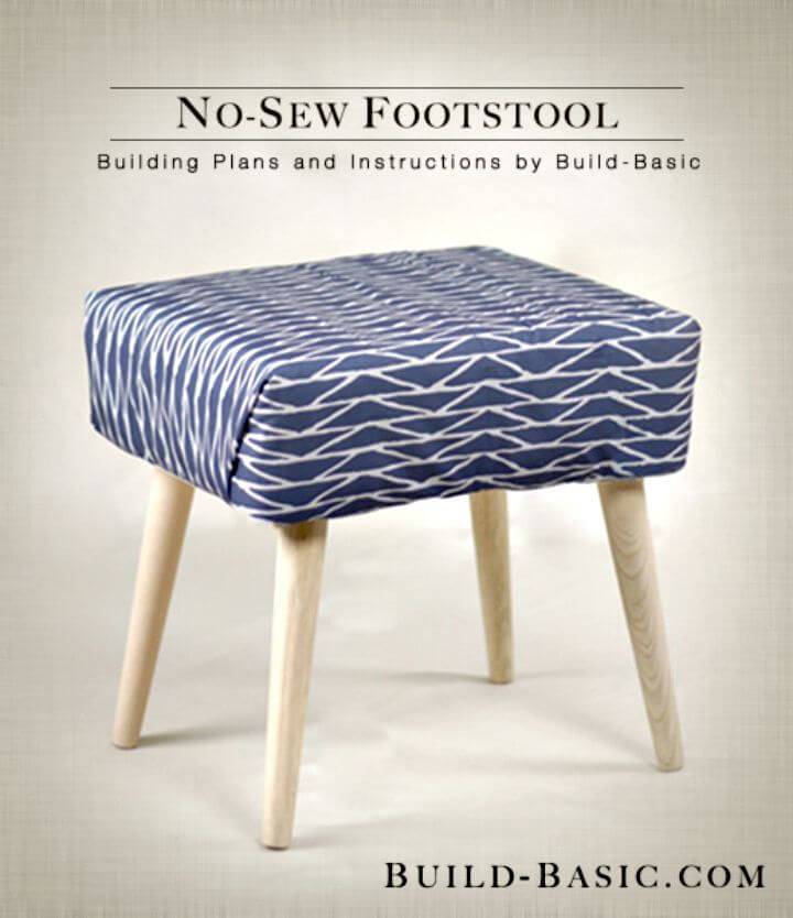 How to DIY No-sew Footstool