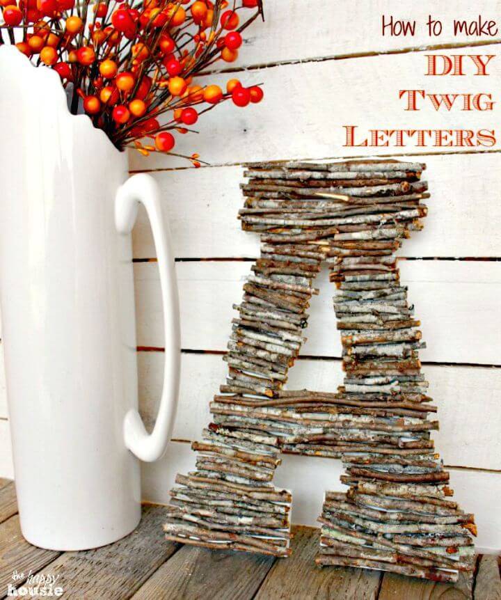 How to DIY Twig Letters