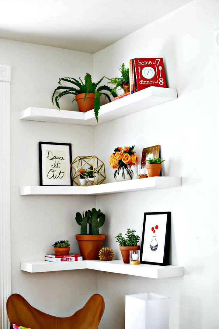 How to Make Floating Corner Shelves - DIY