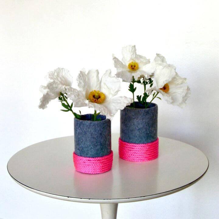 How to Make Neon and Felt Vase - DIY