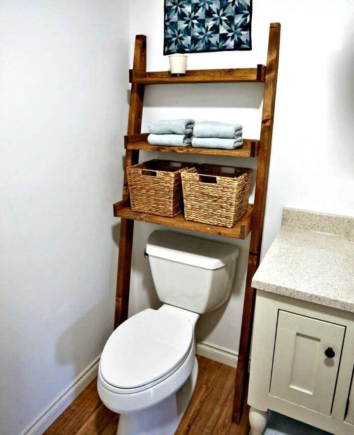 DIY Pallet Over The Toilet Storage in Your Bathroom 